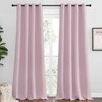 NICETOWN Baby Pink Blackout Curtains 102 inches Length for Living Room, 2 Panels, 55" Wide, Thermal Insulated Long Drapes for Large Window