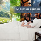 HEVUMYI Ivory Twin Comforter Set - 5-Piece All Season Bed in a Bag Twin, Ultra Soft Bedding Set with Comforter, Flat Sheet, Fitted Sheet, Pillowcases, Pillow Shams