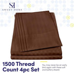 Twin Size Bed Sheets - 4 Piece 1500 Supreme Collection Fine Brushed Microfiber Deep Pocket Twin Sheet Set Bedding - 1 EXTRA PILLOW CASES, GREAT VALUE, Twin, Dobby Coffee