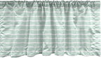 Ambesonne Pastel Window Valance, Horizontal Wavy Lines White Striped Abstract Soft Toned Nautical Art Display, Curtain Valance for Kitchen Bedroom Decor with Rod Pocket, 42" x 12", Almond Green White