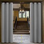 NICETOWN Silver Grey Doorway Curtain Privacy, Door Cover Curtain, Sound Reducing Winter Insulated Thermal Room Darkening Blackout Curtains for Bedroom, 84 inch Length (1 Panel, 5ft Wide by 7ft Long)