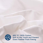 ELEMUSE King Size Extra Thick Fusion Goose Down Feather Filled Mattress Topper, Plush Fluffy Double Layer Pillowtop Mattress Pad Cover, Soft Featherbed with 8-21 Inch Deep Pocket