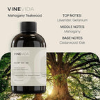VINEVIDA Mahogany Teakwood Fragrance Oil for Cold Air Diffusers - 16 Fl Oz - Essential Oils for Diffuser Oil Refill & Air Freshener Room Spray
