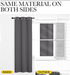 NICETOWN Grey Blackout Curtain Panels for Bedroom, 2 Panels, W34 x L36-inch, Thermal Insulated Grommet Top Blackout Draperies and Drapes for Basement