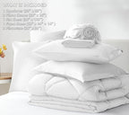 CozyLux Queen Comforter Set White - Bed in a Bag Queen Size 7 Pieces, Luxury Soft Bed Set for All Seasons, Bedding Set with Down Alternative Comforter, Sheets, Pillowcases & Shams