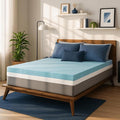 Sure2Sleep Gel Swirl Memory Foam Mattress Topper - 2 Inch, Pressure Relieving, Cooling Comfort - Made in The USA & CertiPUR-US Certified - Softens Firm Beds and Extends Mattress Life - Full Size
