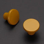 Ravinte 10 Pack Cabinet Knobs Earthy Yellow Kitchen Cabinet Knobs Round Dresser Drawer Pulls Closet Door Pulls 1-1/5 Inch
