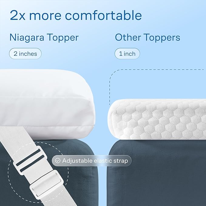 Ultra Soft Queen Mattress Topper - Cloud-Like Mattress Pad for Back Pain Relief - Breathable Cooling Material for Hot Sleepers