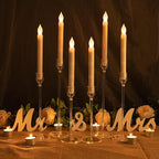 Vincidern 6PCs Acrylic Candle Holders Centerpieces for Table, Taper Candle Holder for Wedding Decor, Dining Room, Halloween, Christmas Decorative Candlestick Holder, Taper Candle Holder Set