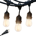 Brightech Ambience Pro LED String Lights - 24 Ft Commercial Grade Patio Lighting Outdoor Waterproof - 7 Heavy Duty Porch Lights for Outside, Christmas, Backyard - 1W Vintage Edison Bulbs, Dimmable