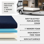 Foamma 4" x 36" x 76" Water Resistant Gel Memory Foam RV Bunk Mattress, Firm High Density Foam Base, Comfortable and Durable Polyester Cover, Truck, Camper, Travel Trailer, Made in USA!