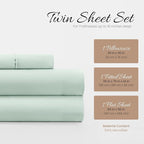 Linen Market Double-Brushed Microfiber Twin Sheet Set 3 Piece – Oeko-TEX Certified Ultra Soft & Wrinkle-Free - 16" Deep Pocket Sheets - Easy Care Twin Size - Mint