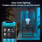 Philips Hue A19 LED Smart Light Bulb - White and Color Ambiance - 60W Indoor Light Bulb - Control with Hue App - Works with Alexa, Google Assistant and Apple Homekit - 3 Pack
