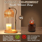 Christmas Birthday Gifts for Women, Candle Warmer Lamp with Timer & Height Adjustable, House Warming Gift for New Home Essentials, Gift for Mom Her Grandma, Flower Candle Warming Lamp