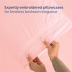 Full Size 4 Piece Sheet Set - Comfy Breathable & Cooling Bed Sheets Set - Hotel Luxury Bedding for Women, Men, Kids, Teens, Boys & Girls - Deep Pockets, Ultra-Soft, Wrinkle Free - Oeko-Tex - Baby Pink