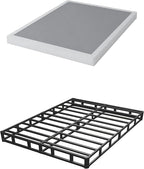 Low Profile Box Spring King Size,3 Inch Box Spring for King Bed,Heavy Duty Mattress Foundation,Metal Bed Base/Noise Free/Non-Slip/Easy Assembly
