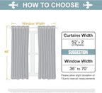 ChrisDowa White 100% Blackout Curtains for Bedroom with Black Liner, 2 Thick Layers Total Blackout Thermal Insulated Grommet Window Curtains 2 Panels Set (Pure White, 52 x 45 Inch)