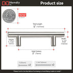 homdiy 25 Pack 3 Inch Brushed Nickel Cabinet Pulls Modern Cabinet Handles - Brushed Nickel Drawer Pulls Stainless Steel Cabinet Hardware,5 Inch Overall Cabinet Door Handles for Cabinets,Cupboard …