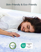 PERLECARE 3 Inch King Memory Foam Mattress Topper for Pressure Relief, Cooling Gel Infusion, CertiPUR-US Certified Purple, PCMTK34PU-US