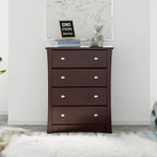 Storkcraft Crescent 4 Drawer Chest (Espresso) – GREENGUARD Gold Certified, Easy-to-Match Chest of Drawers for Nursery and Kids Bedroom, Dresser Organizer for Children’s Bedroom
