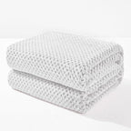 Exclusivo Mezcla Fleece Bed Blanket King Size, Super Soft and Warm Blankets for Couch, Sofa and Bed Waffle Textured, Cozy, Fuzzy and Lightweight (Mixed Light Grey, 90x104 Inches)