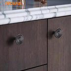 Oil Rubbed Bronze Cabinet Knobs 10 Pack Round Sunflower Dresser Drawer Hardware Furniture Cupboard Handles for Bathroom Single Hole Knob Kitchen SH-ORB-K10