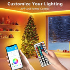DAYBETTER LED Strip Lights 110ft, Smart Lighting Strips with App Remote Control, RGB Music Sync Color Changing Lights for Bedroom Kitchen Party Home Decor(1 Roll)