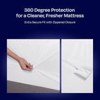 2-Pack Zippered Mattress Encasement Twin XL - Waterproof, All Six Sided, Fits Twin XL Size Mattress Cooling Cover - Premium Quality, Noiseless & Absorbent Cover