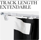 NICETOWN Blackout Curtain with Ceiling Track Set, W100 xL96 Room Divider Curtain for Sliding Door/Patio, Thermal Insulated Room Darkning Drape for Bedroom/Hospital Privacy, 1 Panel, Black
