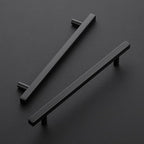 Ravinte Black Cabinet Handles 15 Pack 7-1/2 inch Matte Black Square Cabinet Pulls Black Kitchen Hardware 10 inch Overall Length Black Kitchen Drawer Pulls