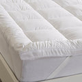 Great Bay Home Queen Mattress Topper. Thick, Elastic Corner Mattress Protector and Cover. Ultra-Soft Pillowtop Mattress Pad. Fits Mattresses Up to 18" (Queen, White)