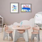KINLINK 8.5x11 Kids Art Frames Set of 2, Solid Wood Kids Artwork Frames Changeable with Acrylic Front Opening Holds 150 Pictures, Art Frame for Kids Artwork with Mat or without Mat, Grey