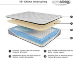 Signature Design by Ashley King Size Chime 10 Inch Medium Firm Hybrid Mattress with Cooling Gel Memory Foam for Pressure Relief, Fiberglass Free, Mattress In A Box