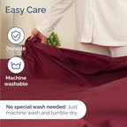 King Size 4 Piece Sheet Set - Comfy Breathable & Cooling Bed Sheets Set - Hotel Luxury Bedding for Women, Men, Kids, Teens, Boys & Girls - Deep Pockets, Ultra-Soft, Wrinkle Free - Oeko-Tex - Burgundy