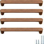 Walnut Round 5 in 4 pcs Wooden Drawer Pulls Handle pulls for cabinets Kitchen Cabinet Drawer pulls Cabinet Door Pull
