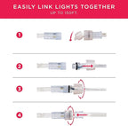 UltraPro LED Rope Lights, 25ft Classic Clear Rope, Warm White Light 3000K, Indoor/Outdoor, Flexible, Linkable, Durable, Rope Lights Outdoor, 54504