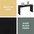 Convenience Concepts Northfield Hall Console Table 48" - Modern, Minimalist Narrow Sofa Display Accent for Contemporary Living Room, Entryway, or Hallway, Black