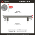 homdiy 500 Pack Cabine Handles Brushed Nickel Drawer Pulls - HD201SNB Cabinet Hardware 4.5in Hole Centers Cabinet Pulls for Kitchen Cabinets