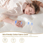 Queen Mattress 14 Inch, Hybrid Memory Foam Mattress with Zoned Pocket Springs Support and Motion Isolation, Medium Firm Feel Pressure Relief for Bed 80" x 60"