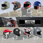 SNAGMO White 180° Motorcycle Helmet Rack, Rotation Metal Helmet Holder Wall Mounted Helmet Rack Motorcycle with 2 Hooks Helmet Hanger for Motorcycle Bike Coats, Caps, Baseballs, Rugby Helmet