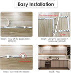 WOBANE Under Cabinet Lighting Kit, 6PCS 20inch LED Strip Bars with 24W Adapter,RF Remote,Hidden Super Bright Daylight for Kitchen Cabinet,Under Desk,Counter Lighting,4000K Natural White,1500LM