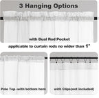 Chyhomenyc White Sheer Curtains 84 Inches Long 2 Panels Set - Light Filtering White Curtains for Living Room, Soft Gentle Voile Rod Pocket Bedroom Window Drapes, 42Wx84L Inch, 2PCS