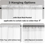 Chyhomenyc Extra Long White Sheer Curtains 144 inch 2 Panels, Translucent Backdrop Window Scarf Drapes for Canopy Bed/Wedding/Living Room/Anniversary, 12FT Length, Each 59Wx144L in, 2PCS