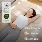 ZonLi Japanese Floor Futon Mattress Full Size 75"x 54", 100% Cotton Cover 4'' Thicken Tatami Mattress, Foldable Sleeping Pad, Portable Dormitory Tatami Mat, Roll Up Floor Lounger Bed for Adult (Khaki)