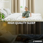 BGment Room Darkening Curtains 45 Inches Long - Grommet Thermal Insulated Drapes Window Treatment Curtains for Bedroom, 2 Panels, 52 x 45 Inch, Beige