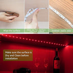 2m Battery Powered Led Strip Lights, LED Strip with 24 Keys Remote Control for Party and DIY Decoration, 2 Pack