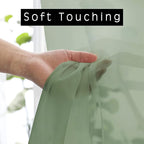 OWENIE Sage Green Sheer Curtains 72 Inches Long 2 Panels Set, Transparent Voile Sheer Curtain Rod Pocket Gauze Drapes for Living Room Bedroom Sliding Glass Door Treatment, 2 Pcs Each 42 x 72 Inch