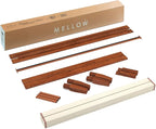 Mellow Naturalista Classic 16 Inch Solid Wood Platform Bed with Wooden Slats, Cherry, Queen