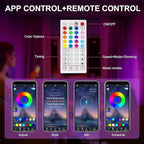 LED Lights for Bedroom, 65ft Smart RGB Music Sync Bluetooth App & Remote Control, USB-Powered LED Strip Lights, Gaming, Bedroom, PC, Home Theater,Parlor,Room