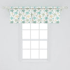 Ambesonne Turtles Window Valance, Illustration of Repeating Motifs of Animal Print in Assorted Tones, Curtain Valance for Kitchen Bedroom Decor with Rod Pocket, 54" X 18", Seafoam and Grey Yellow